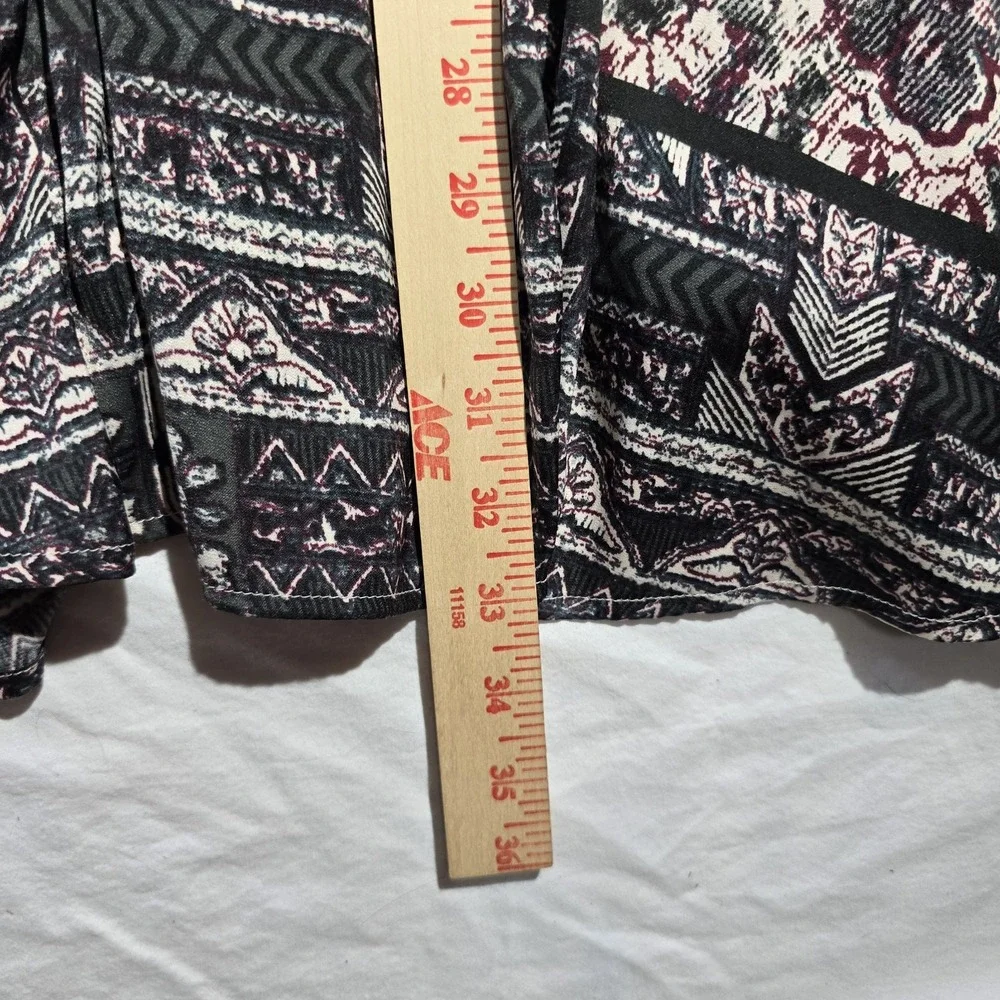 Free People Dress Size XS Burgundy Boho Paisley Babydoll Mini Swing V Neck